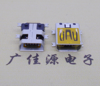 镇江迷你USB插座,MiNiUSB母座,10P/全贴片带固定柱母头