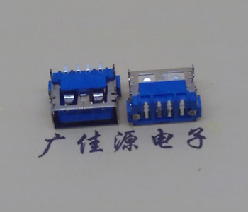 镇江usb2.0接口 AF短体10.0母座 卧式直边 连接器插座