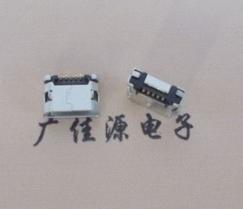 镇江MICRO USB接口 90度卧式母座 插板有柱直边