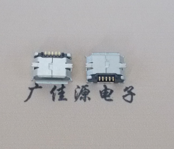 镇江MICRO USB 5Pin母座 贴板封装接口 卷边镀雾锡