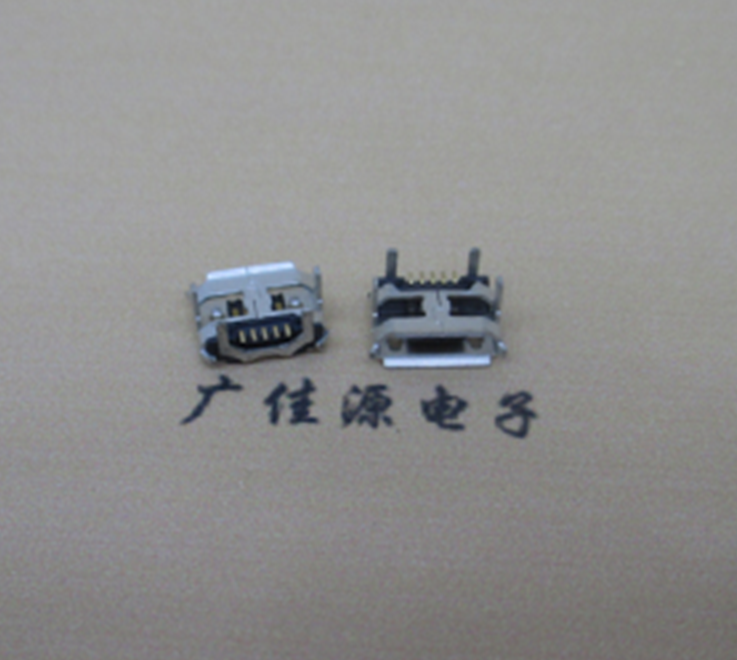 镇江Micro usb5p母座 B型口 加长2.0mm牛角 焊接图解