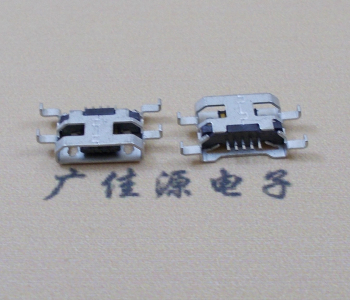 镇江MICRO USB 5PIN接口 沉板1.6MM 四脚插板无导位