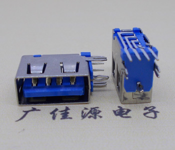镇江USB 测插2.0母座 短体10.0MM 接口 蓝色胶芯