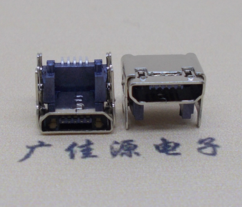 镇江MICRO USB 5P母座 SMT垫高 L=4.15双壳