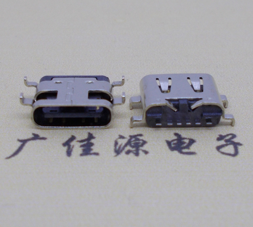镇江USBType-C6P母座卧式接口沉板0.8mm
