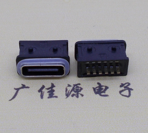 镇江防水type-c6p母座立式直插带定位住连接器