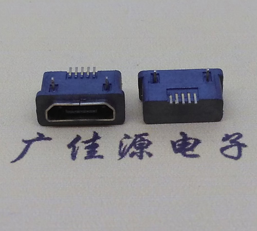 镇江MICRO USB5p防水接口 90度卧式 两脚插板牢固