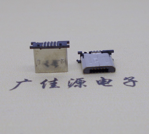 镇江MICRO USB 5P公头短体5.6mm立贴带柱无卡勾
