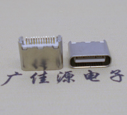 镇江type-c24p母座短体6.5mm夹板连接器