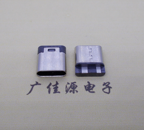 镇江电源椭圆形USB接口.type c2p焊线母座.充电尾部2点焊接详解