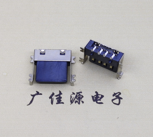 镇江薄胶芯母座 USB2.0卧式贴板A母10.0短体尺寸
