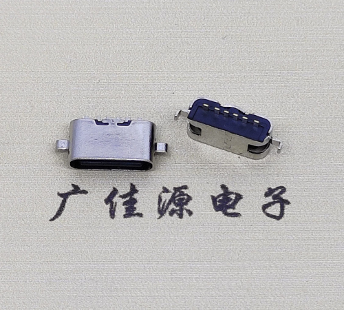 镇江type c6p母座接口 沉板0.8mm 两脚插板引脚定义  